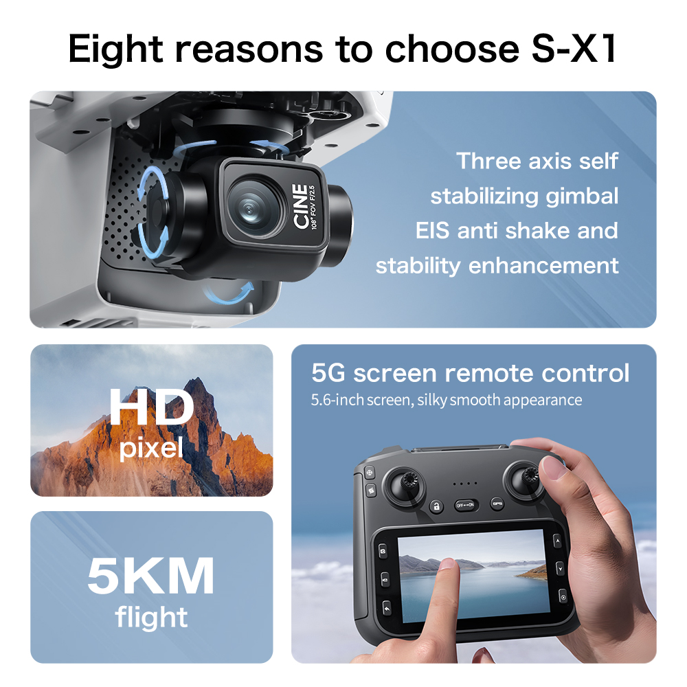 S-X1 MAX GPS Drone with 3-Axis - Drone Gimbal 3 Axis review and price